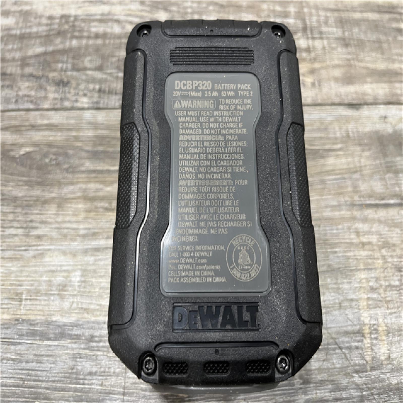 AS-IS DEWALT 20V MAX XR POWERSTACK Lithium-Ion Battery Starter Kit with 3.5Ah Battery and Charger