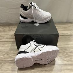 SQR\AIRZ Mens's Pickleball Tennis Shoes - White/Blaclk - SZ 9.5