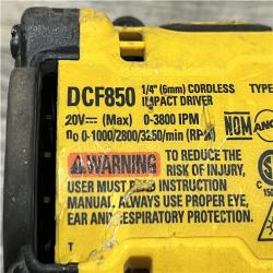 AS-IS DEWALT ATOMIC 20V MAX Lithium-Ion Cordless 1/4 in. Brushless Impact Driver Kit