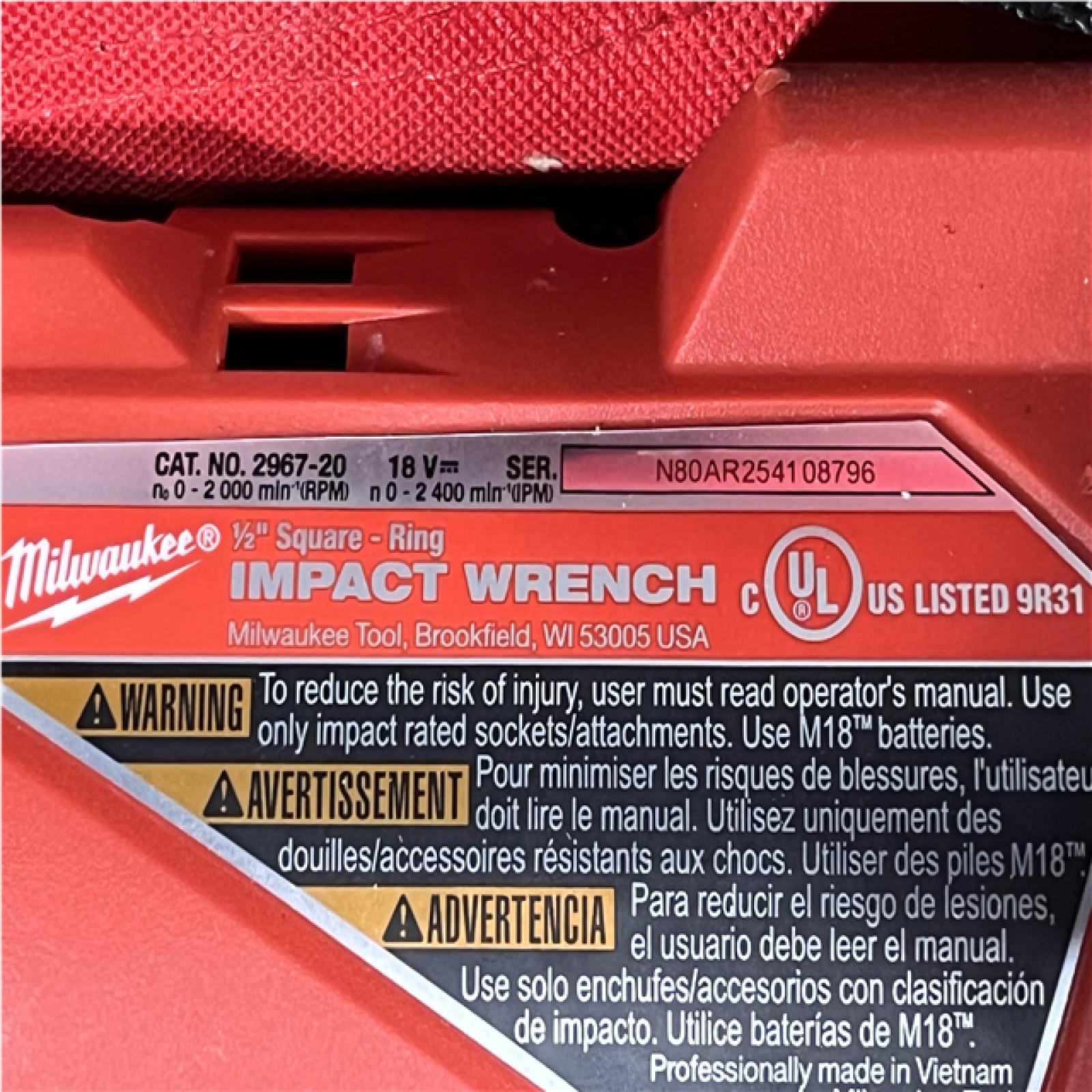 Houston Location AS-IS Milwaukee FUEL 18V Lithium-Ion Brushless Cordless 1/2 in. Impact Wrench with Friction Ring (Tool-Only)
