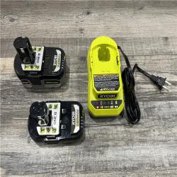 AS-IS RYOBI ONE+ 18V Lithium-Ion Starter Battery  and Charger Kit