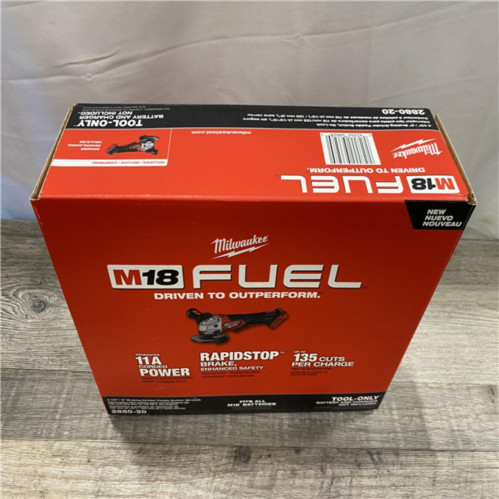 NEW - Milwaukee FUEL 18V Lithium-Ion Brushless Cordless 4-1/2 in./5 in. Grinder w/Paddle Switch (Tool-Only)