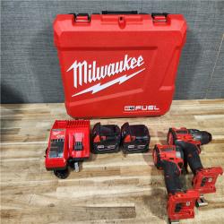 HOUSTON LOCATION - AS - IS Milwaukee FUEL 18V Lithium-Ion Brushless Cordless Hammer Drill and Impact Driver Combo Kit