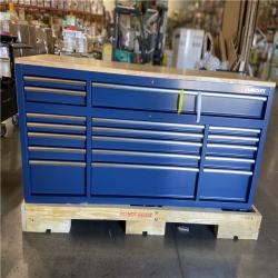 DALLAS LOCATION - Husky Tool Storage 72 in. W Standard Duty Gloss Blue Mobile Workbench Tool Chest