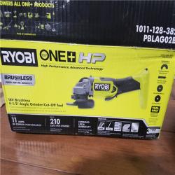 CALIFORNIA AS-IS RYOBI ONE+HP 18V BRUSHLESS 4-1/2 ANGLE GRINDER/CUT-OFF (TOOL ONLY)