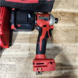 HOUSTON LOCATION - AS - IS Milwaukee 18-Volt Lithium-Ion Compact Brushless Cordless 1/4 in. Impact Driver Kit