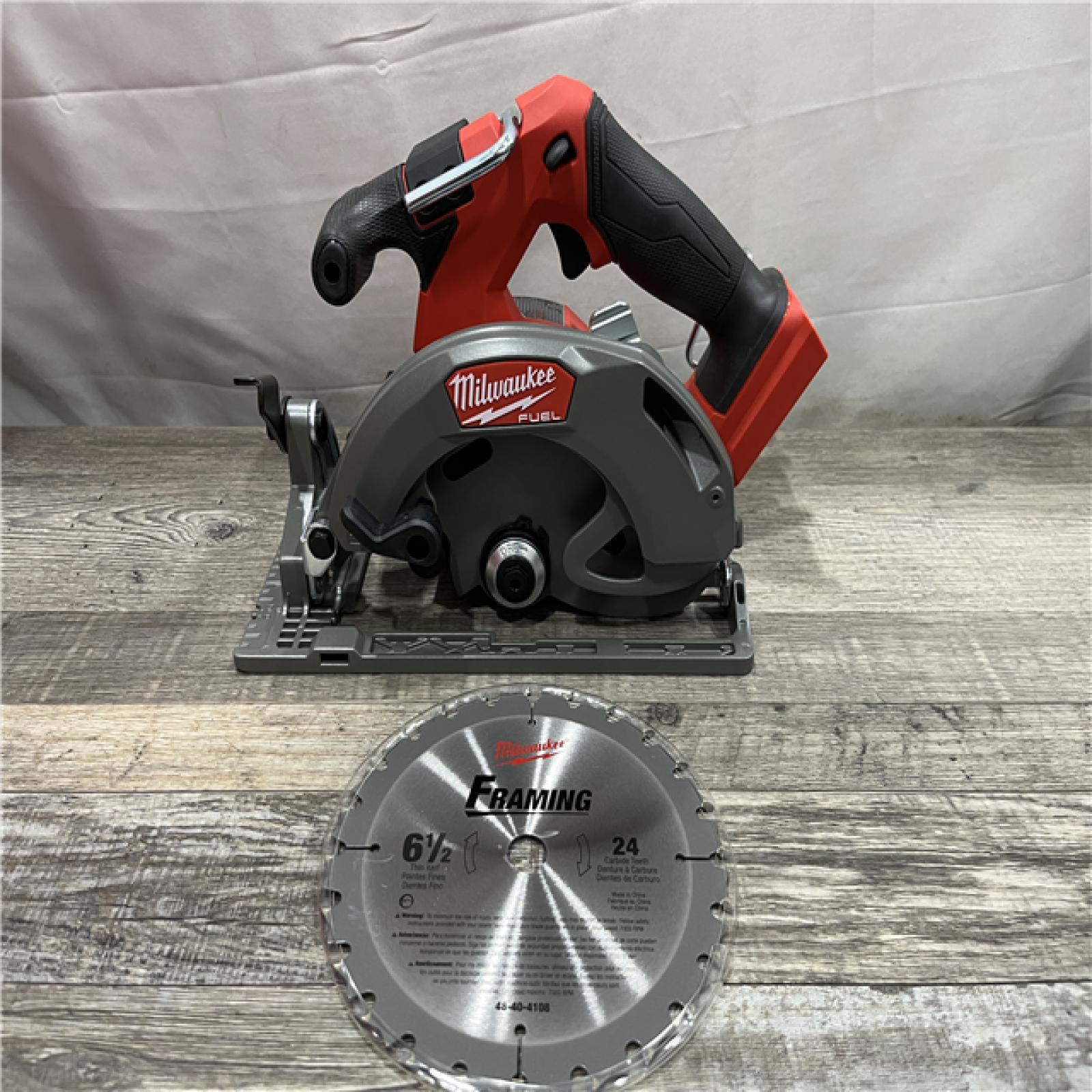 AS-IS Milwaukee FUEL 18V Lithium-Ion Brushless Cordless 6-1/2 in. Circular Saw (Tool-Only)
