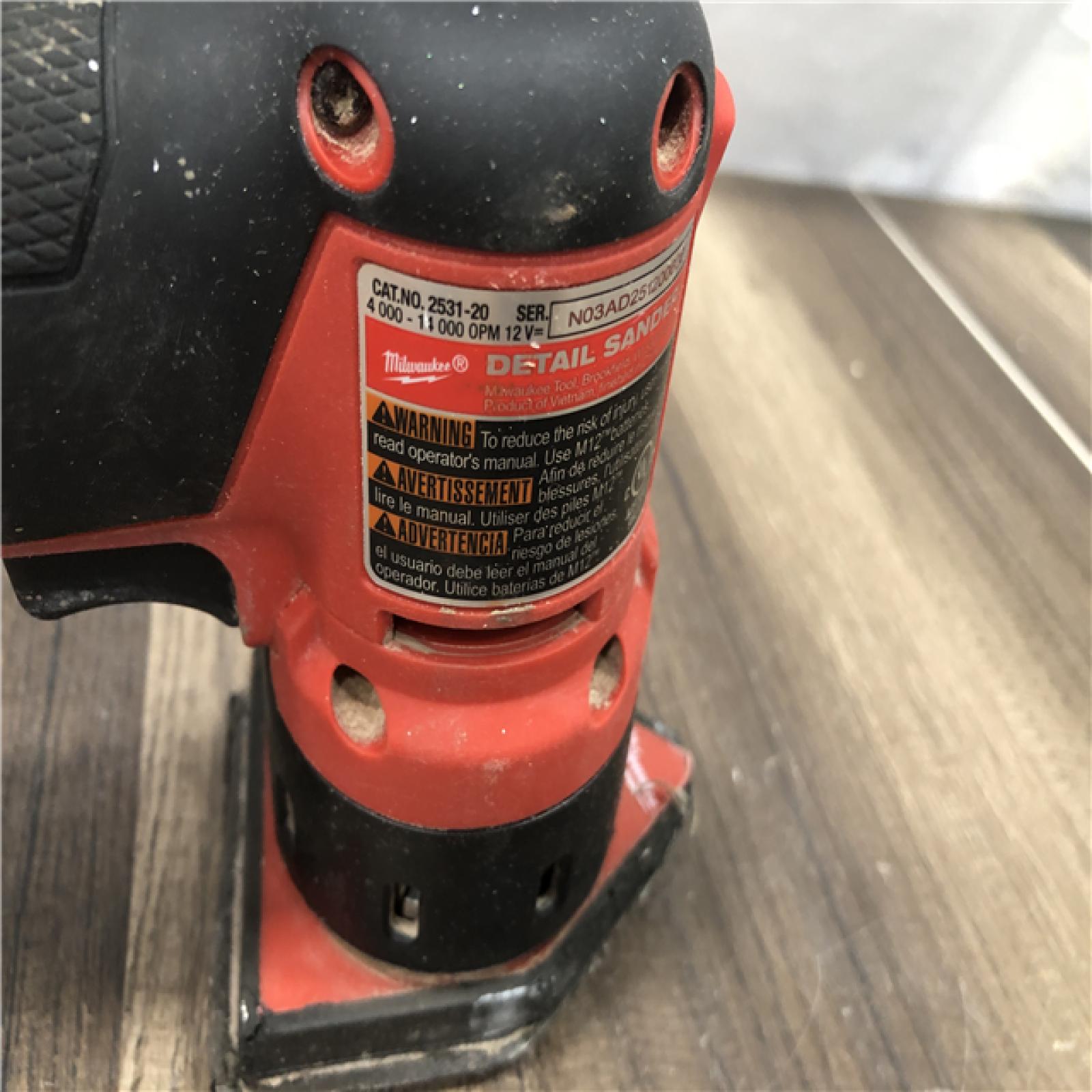 AS-IS Milwaukee FUEL 12-Volt Lithium-Ion Brushless Cordless Orbital Detail Sander (Tool-Only)