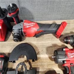 HOUSTON LOCATION - AS-IS MILWAUKEE 4 TOOL COMBO KIT W/ (2) BATTERY & CHARGER