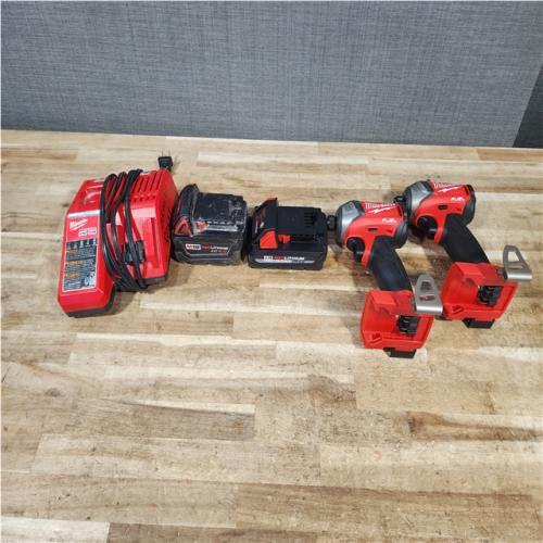 HOUSTON LOCATION - AS - IS Milwaukee 2 Tool Combo Kit W/ (2) Battery & Charger