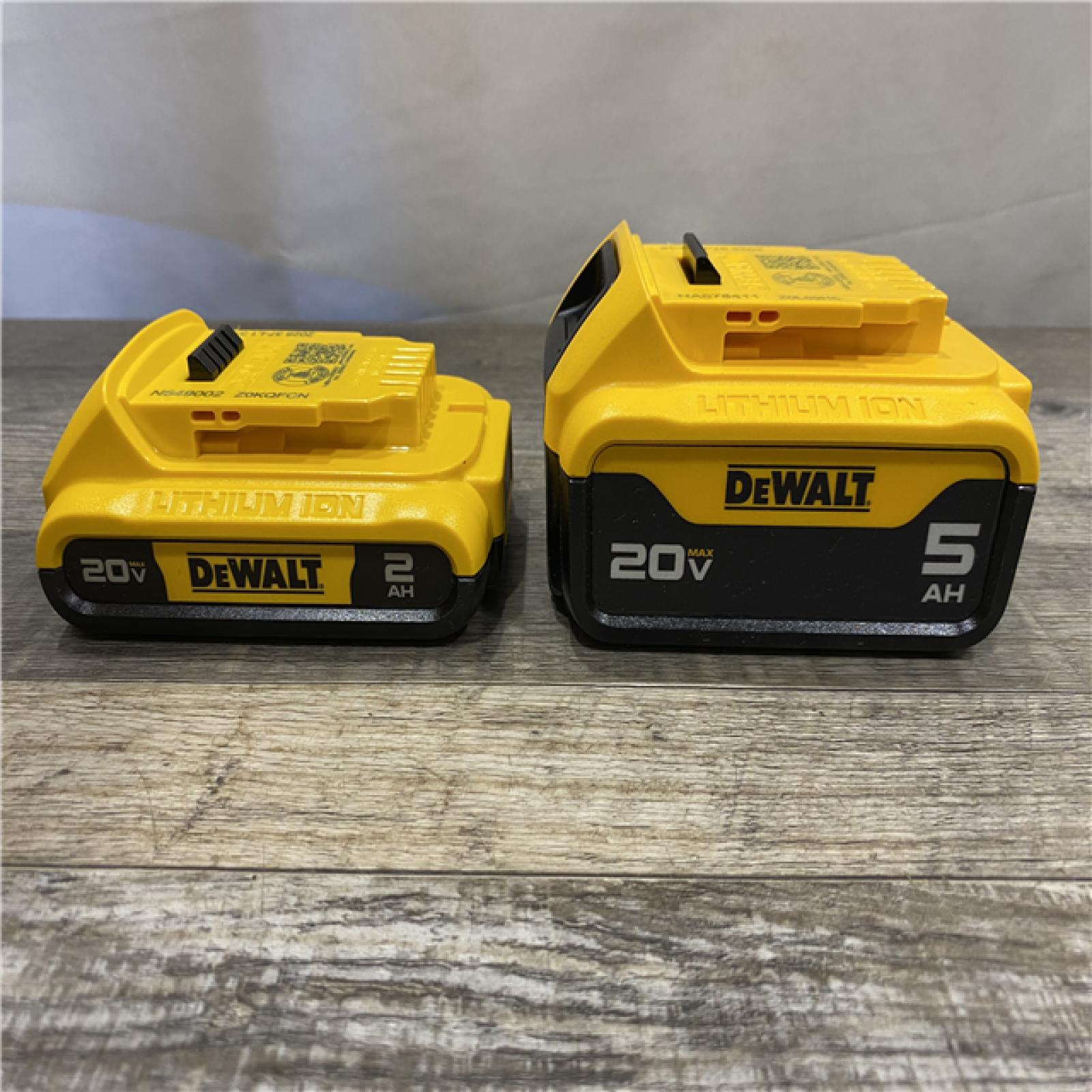 AS-IS DEWALT 20V MAX Lithium-Ion Battery Kit with 5.0Ah and 2.0Ah Battery and Charger