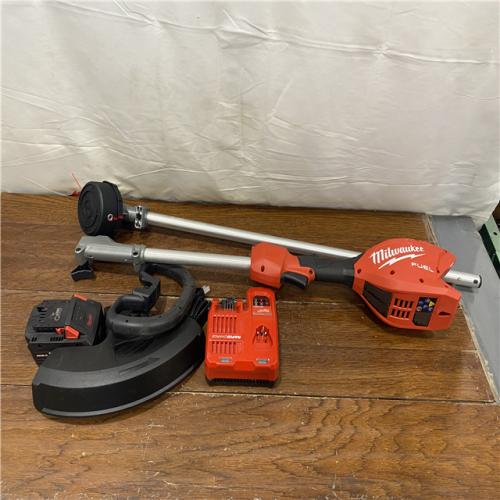AS-IS M18 FUEL 18V 16 in. Brushless Cordless Battery Powered String Trimmer W/QUIK-LOK Attachment Capability & 8.0 Ah Battery