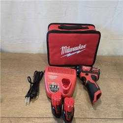 AS-IS Milwaukee 12V Lithium-Ion Cordless 1/4 in. Hex Screwdriver Kit