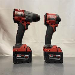 AS-IS - MILWAUKEE FUEL 18V Lithium-Ion Brushless Cordless Hammer Drill and Impact Driver Combo Kit