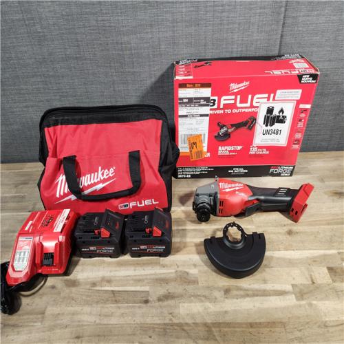 HOUSTON LOCATION - AS-IS (APPEARS LIKE NEW) M18 FUEL 18-Volt Lithium-Ion Brushless Cordless 4-1/2 in./6 in. Braking Grinder w/Paddle Switch & Two FORGE 8.0 Ah Battery