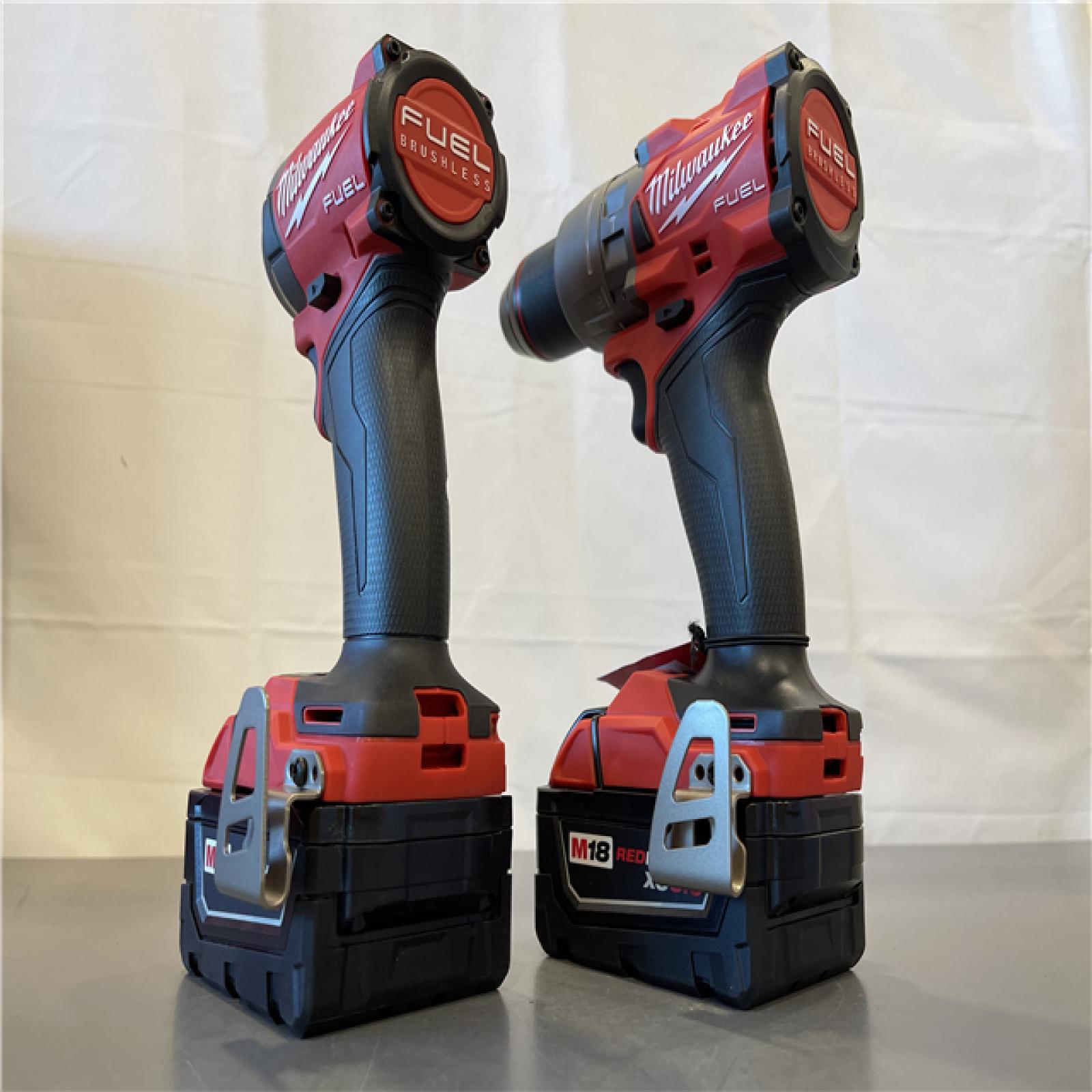 AS-IS - MILWAUKEE FUEL 18V Lithium-Ion Brushless Cordless Hammer Drill and Impact Driver Combo Kit