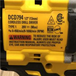 AS-IS DEWALT Atomic 20V Lithium-Ion Cordless Compact 1/2 in. Drill/Driver Kit