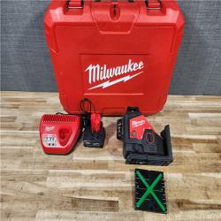 HOUSTON LOCATION - AS - IS Milwaukee 12-Volt Lithium-Ion Cordless Green 250 ft. 3-Plane Laser Level Kit