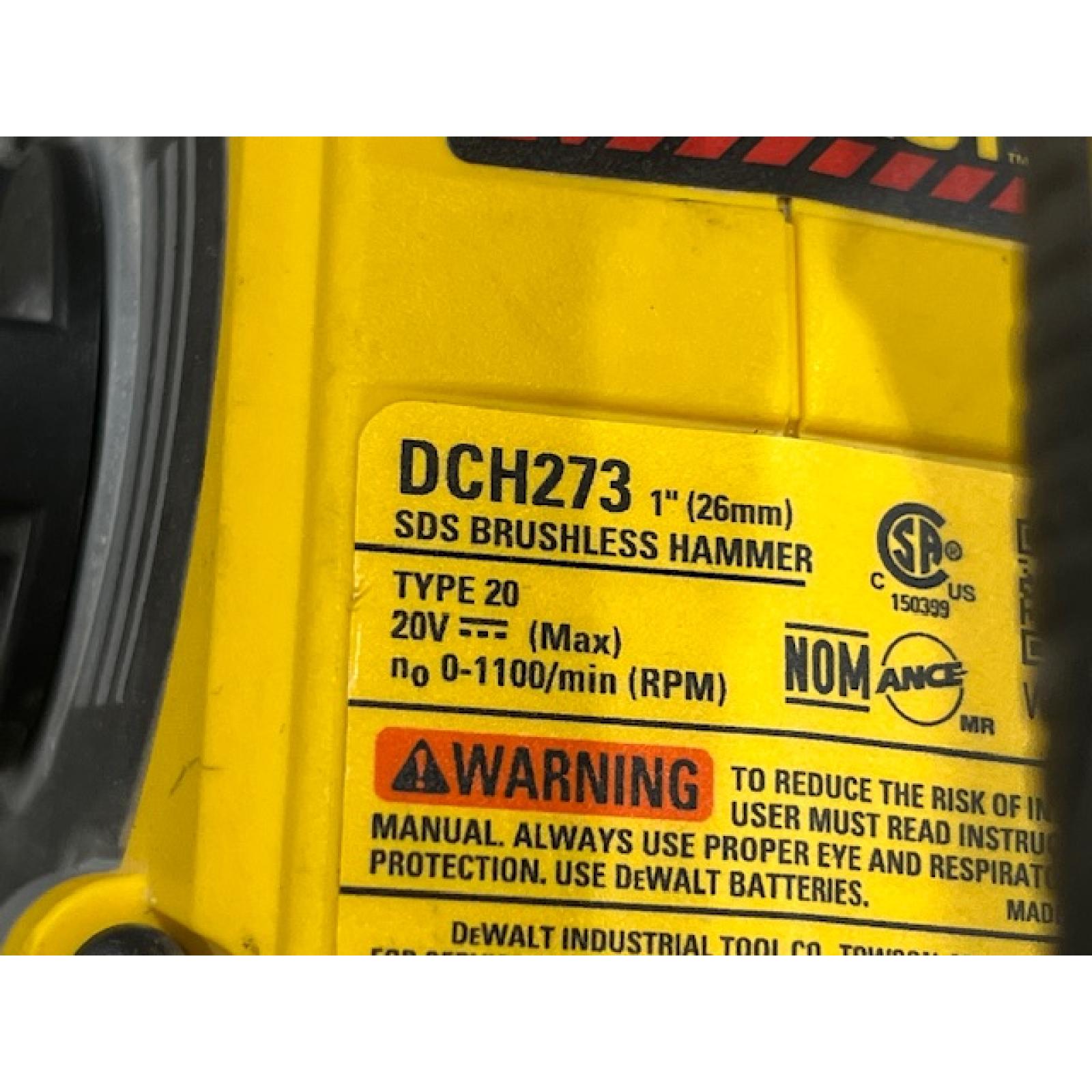 AS-IS DEWALT 20V MAX XR Cordless Brushless 1 in. SDS Plus L-Shape Rotary Hammer (Tool Only)