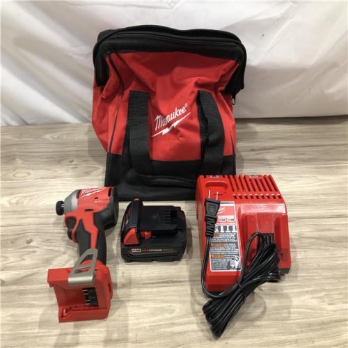 AS-IS Milwaukee 18-Volt Lithium-Ion Compact  Cordless 1/4 in. Impact Driver Kit