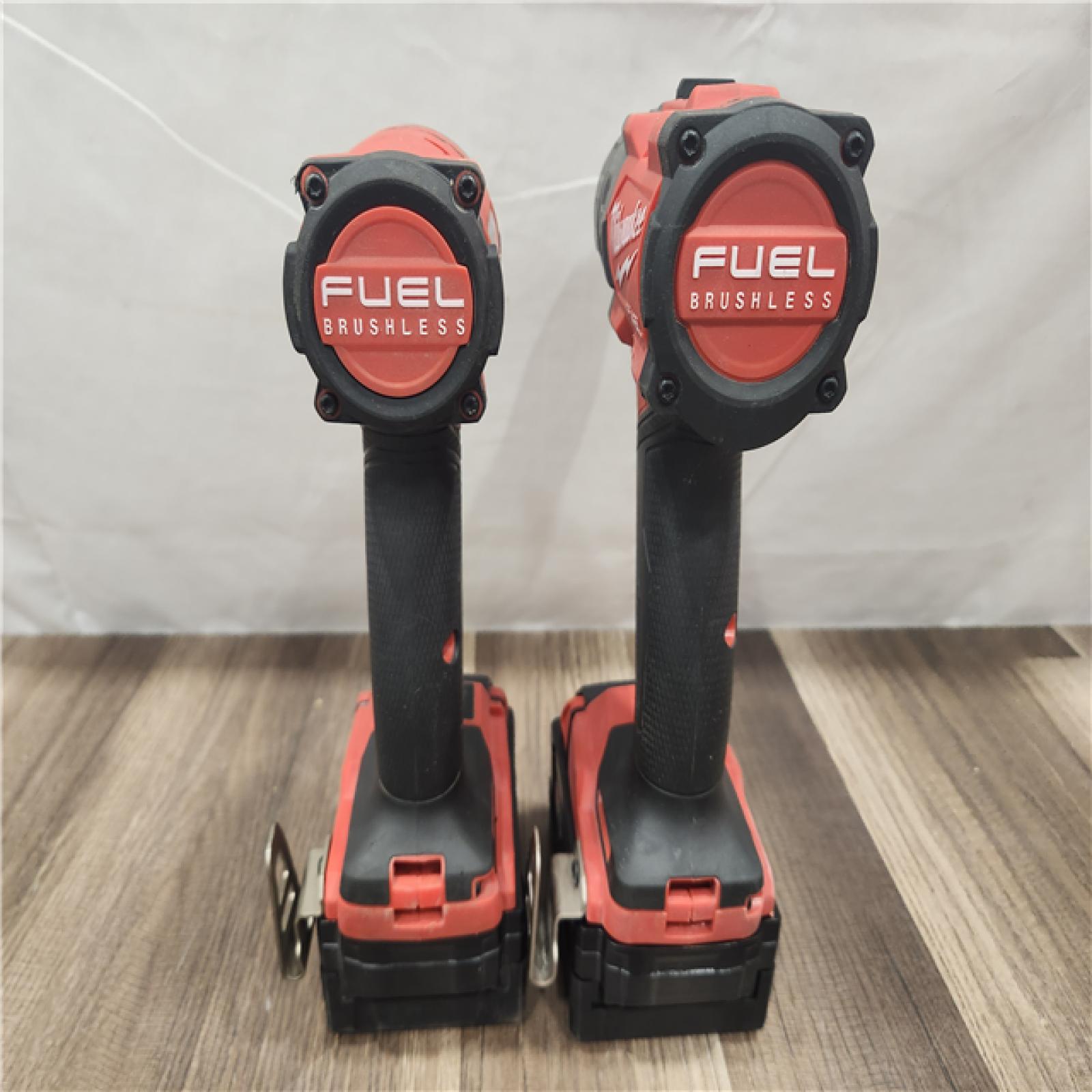 AS-IS- MILWAUKEE FUEL 18V Lithium-Ion Brushless Cordless Hammer Drill and Impact Driver Combo Kit