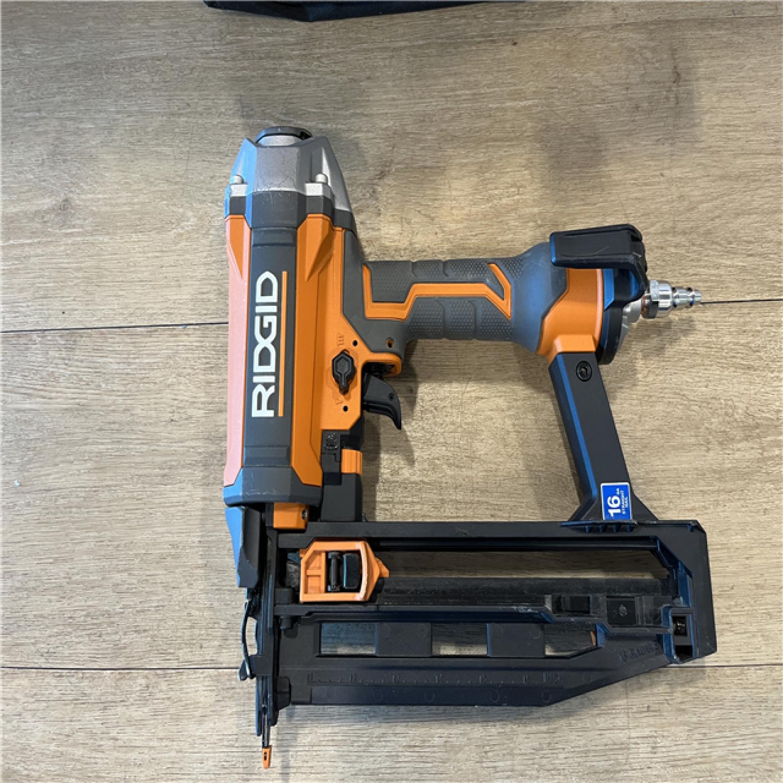AS-IS RIDGID Pneumatic 16-Gauge 2-1/2 in. Straight Finish Nailer with CLEAN DRIVE Technology
