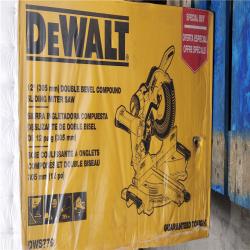 NEW- DEWALT 15 Amp Corded 12 in. Double Bevel Sliding Compound Miter Saw  Blade Wrench and Material Clamp