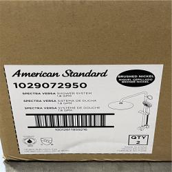 DALLAS LOCATION - NEW! American Standard Spectra Versa 4-Spray Round 24 in. Wall Bar Shower Kit with Hand Shower 1.8 GPM in Brushed Nickel (Lot of 2)