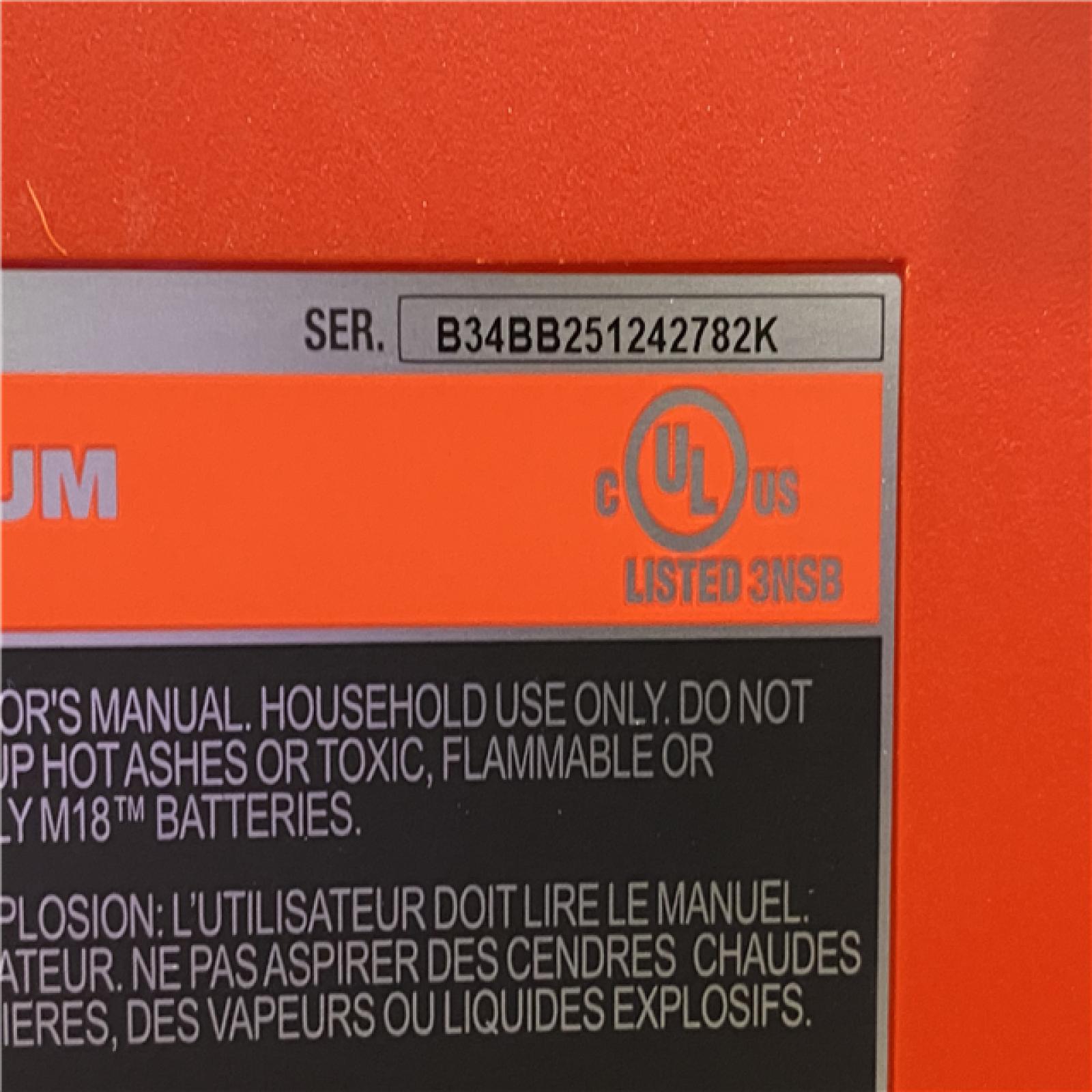 AS-IS Milwaukee 18-Volt 2 Gal. Lithium-Ion Cordless Wet/Dry Vacuum (Vacuum-Only)