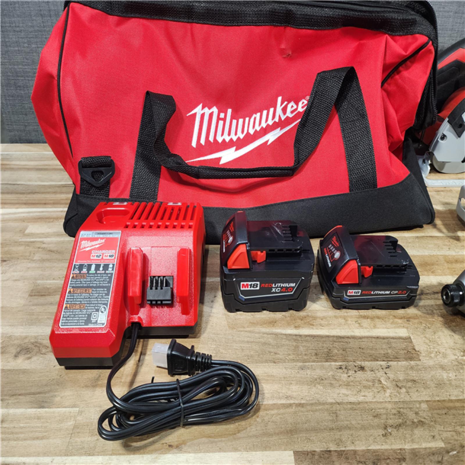 HOUSTON LOCATION - AS - IS Milwaukee M18 18-Volt Lithium-Ion Brushless Cordless 4-Tool Combo Kit