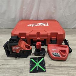 AS-IS Milwaukee-3632-21 M12 Green Beam Laser 360° 3-Plane Kit