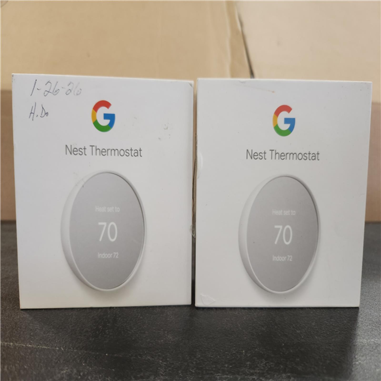 Phoenix AS-IS Google Nest Thermostat - Smart Programmable Wi-Fi Thermostat - (2-Pack)