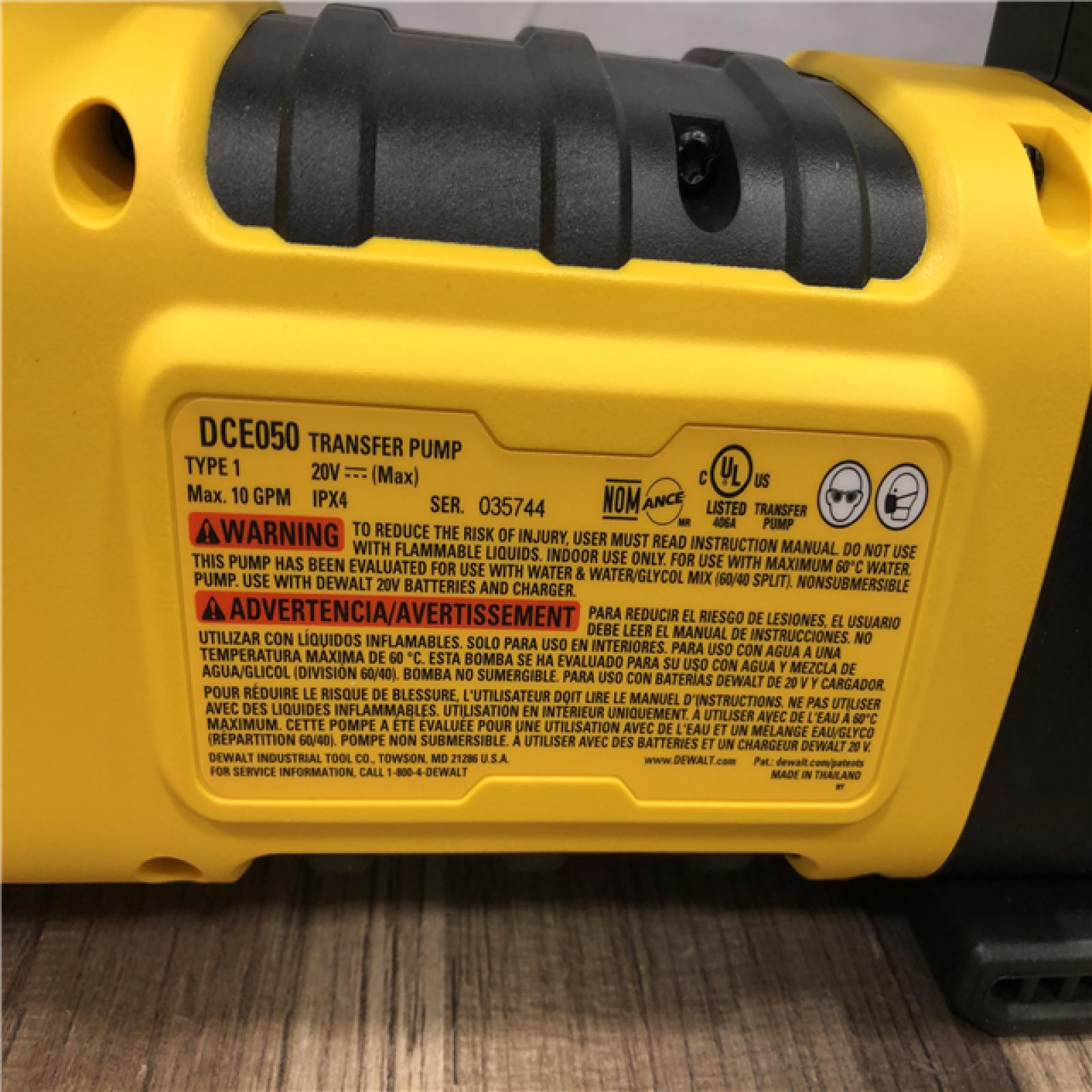 AS-IS DEWALT 20V MAX Cordless Liquid Transfer Pump (Tool Only)