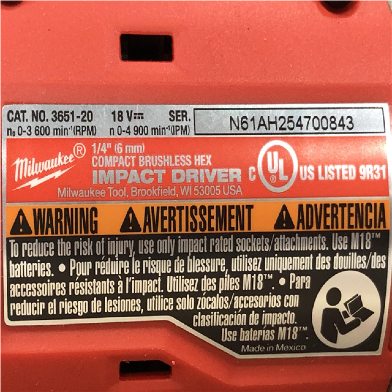 AS-IS Milwaukee 18-Volt Lithium-Ion Brushless Cordless (4-Tool) Combo Kit