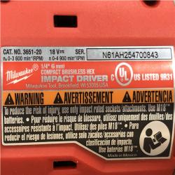 AS-IS Milwaukee 18-Volt Lithium-Ion Brushless Cordless (4-Tool) Combo Kit