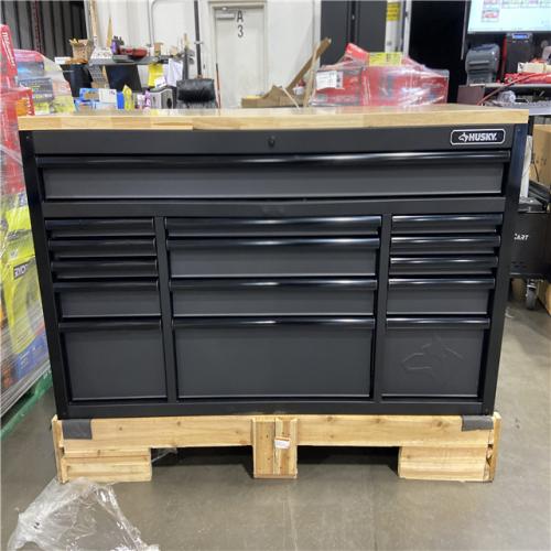 DALLAS LOCATION - Husky 61 in. W x 23 in. D Heavy Duty 15-Drawer Mobile Workbench
