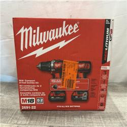 NEW - Milwaukee 18V Lithium-Ion Cordless Drill Driver/Impact Driver Combo Kit