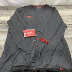 AS-IS Milwaukee Men's 3X-Large REDLITHIUM USB Cordless Merino Wool Black Baselayer Top Kit
