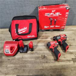 HOUSTON LOCATION - AS-IS Milwaukee 3497-22 12V Brushless Hammer Drill and Impact Driver Combo Kit