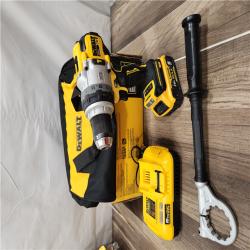 AS-IS DEWALT 20V XR Lithium-Ion Cordless Hammer Drill Kit with 8.0 Ah Battery, Charger and Kit Bag