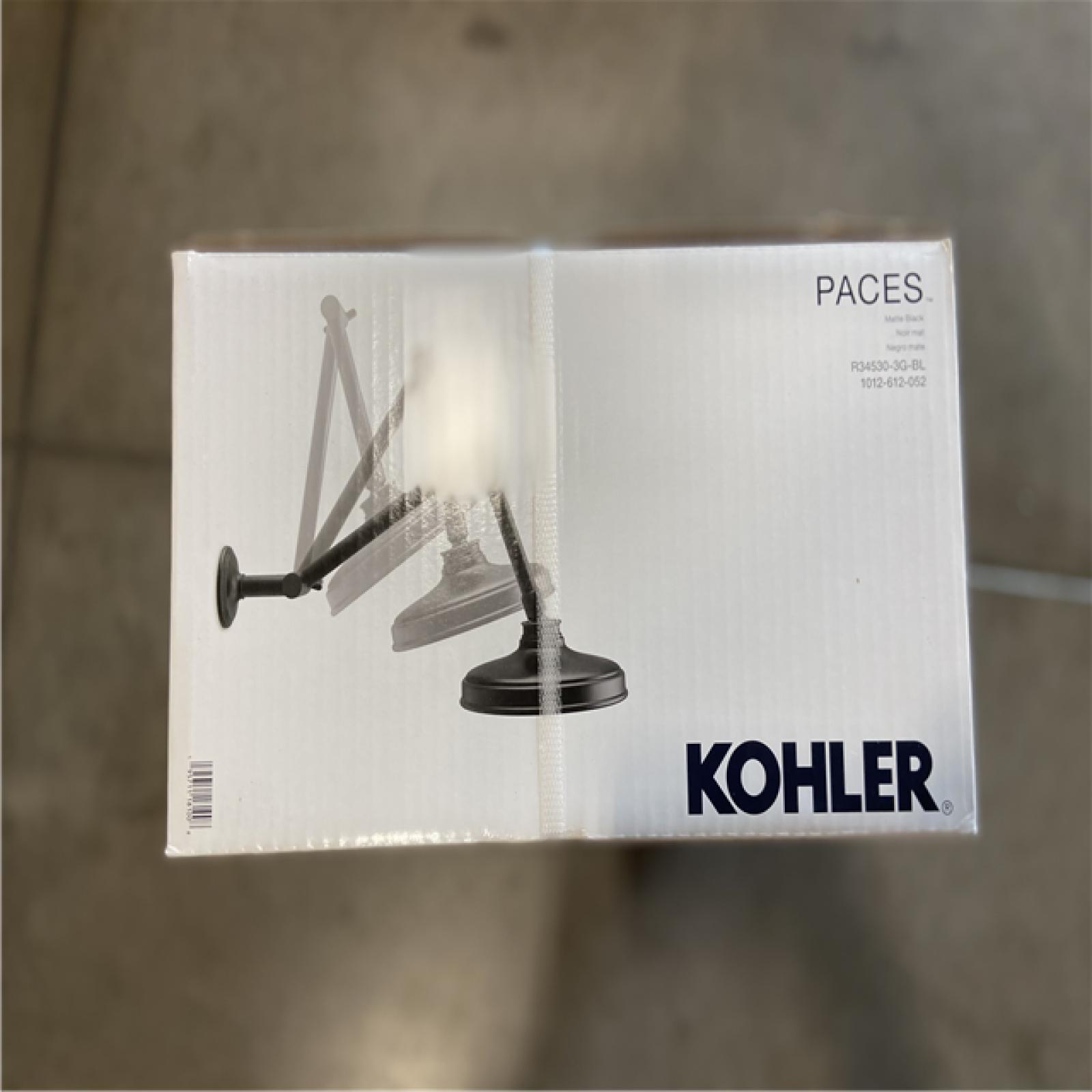 NEW! - KOHLER Paces Single Handle 3-Spray Tub and Shower Faucet 1.75 GPM in Matte Black