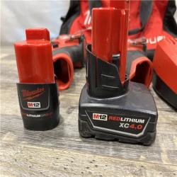 AS-IS Milwaukee FUEL 12-Volt Lithium-Ion Brushless Cordless Hammer Drill and Impact Driver Combo Kit