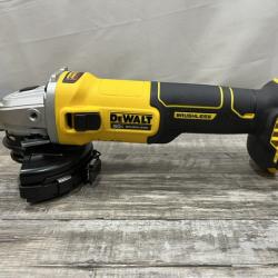 AS-IS DEWALT 20-Volt MAX Cordless Brushless 4-1/2 in. Angle Grinder with Slide Switch (Tool Only)
