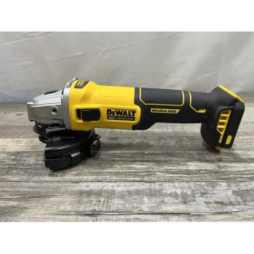 AS-IS DEWALT 20-Volt MAX Cordless Brushless 4-1/2 in. Angle Grinder with Slide Switch (Tool Only)