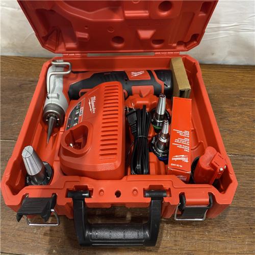 AS-IS Milwaukee M12 12-Volt Lithium-Ion Cordless PEX Expansion Tool Kit with (2) 1.5 Ah Batteries, (3) Expansion Heads and Hard Case