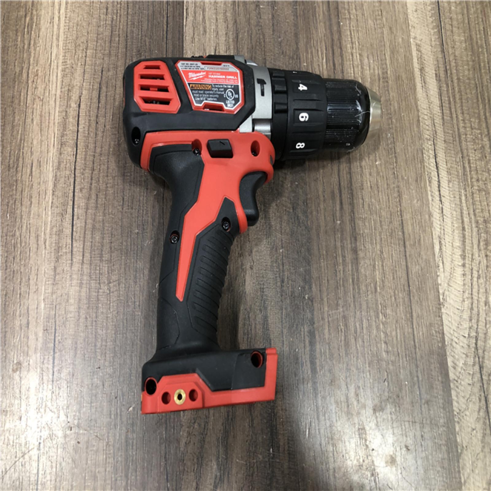 AS-IS Milwaukee M18 18V Lithium-Ion Cordless 1/2 in. Hammer Drill/Driver (Tool-Only)