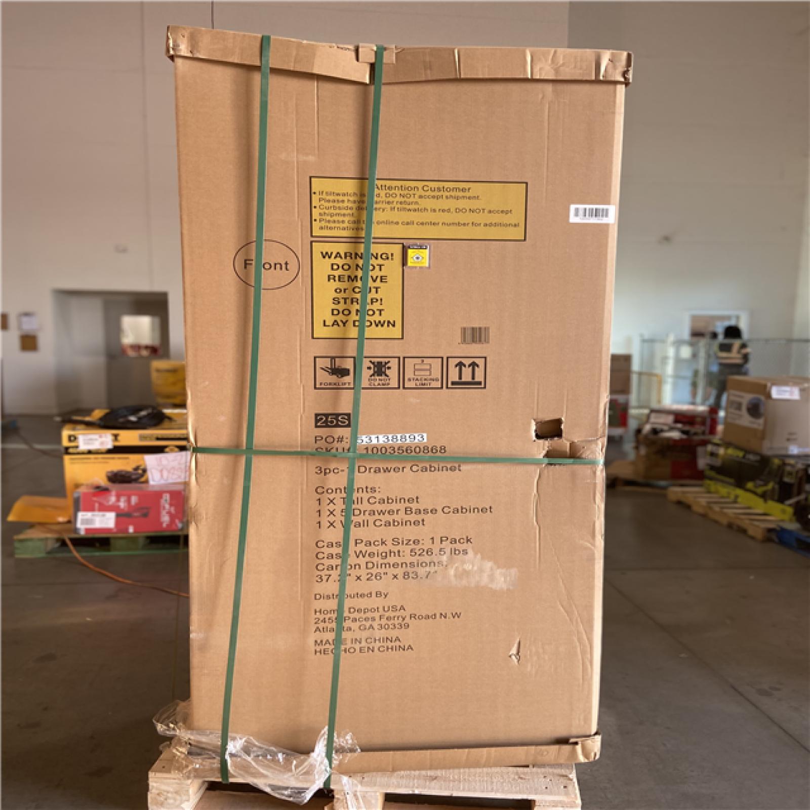 DALLAS LOCATION - Husky 3-Piece Heavy Duty Welded Steel Garage Storage System in Black (64 in. W x 81 in. H x 24 in. D)