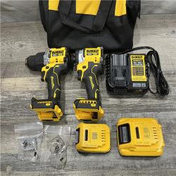 AS-IS DEWALT 20V XR Lithium-Ion Cordless 2-Tool Combo Kit