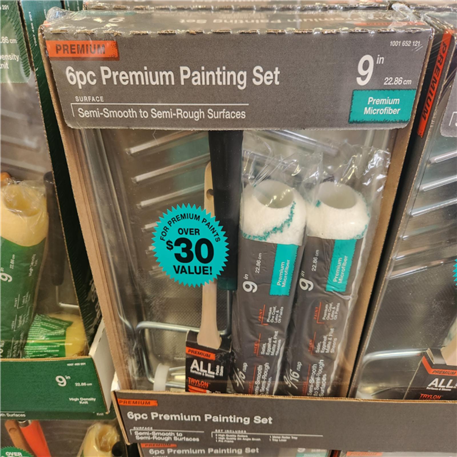 Phoenix NEW Mixed Premium Painting Set Metal Tray/Microfiber Paint Applicator Kit Pallet (120-Boxes)