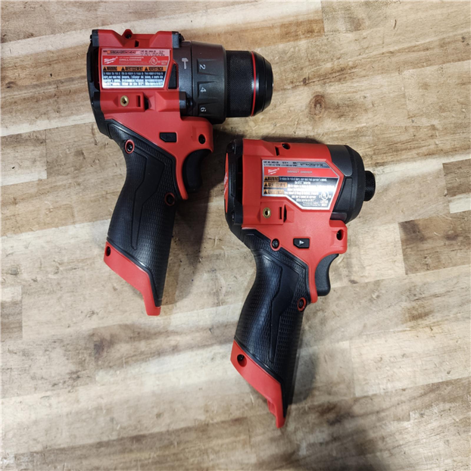 HOUSTON LOCATION - AS-IS (APPEARS LIKE NEW) Milwaukee  FUEL 12-Volt Lithium-Ion Brushless Cordless Hammer Drill and Impact Driver Combo Kit
